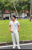 Beijing Premium Linen Coord Set - White