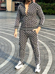 Premium Printed Tracksuit - Black