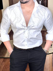 Radiant Giza Cotton Lycra Shirt - White