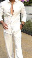 Linen Coord set – White