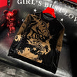 Velvet Swarovski Tiger Side Face Full Sleeves Print Sweatshirt-GOLDEN