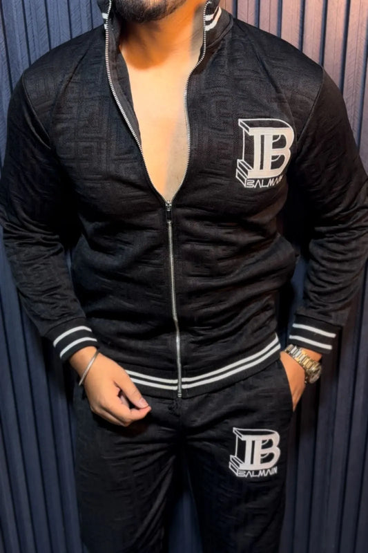 JACQUARD GAMER TRACKSUIT - BLACK