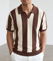 Bold Stripe Knitted Tshirt - brown