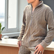 Cozy Embossed Tracksuit - camel