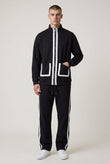 Double stripe tracksuit - black