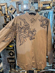 Majestic floral jacquard shirt - CAMEL