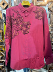 Majestic floral jacquard shirt - WINE