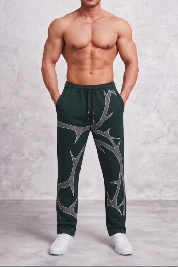 Thorn Graphic Print Casual Joggers