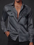 Flora Jacquard Stitchless Shirt - Grey