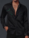Flora Jacquard Stitchless Shirt - Black