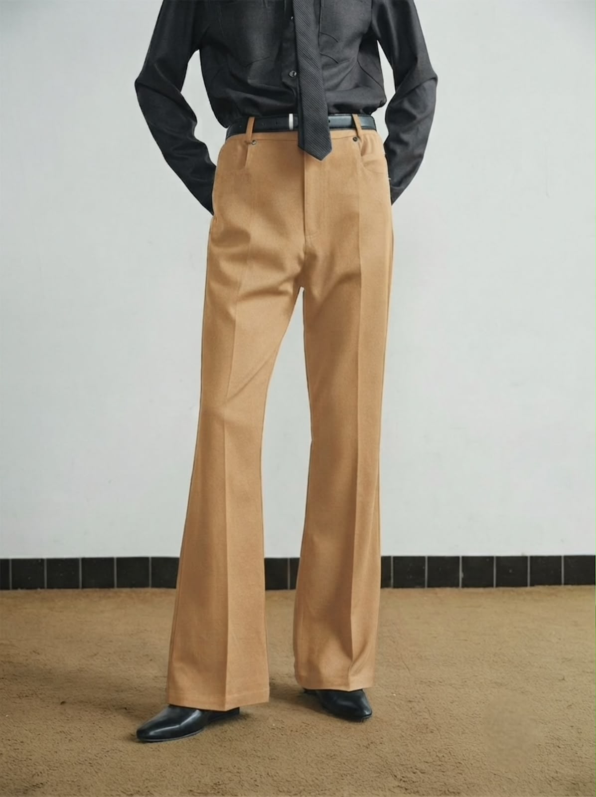 Japanese Bootcut Trouser - Dark Fawn