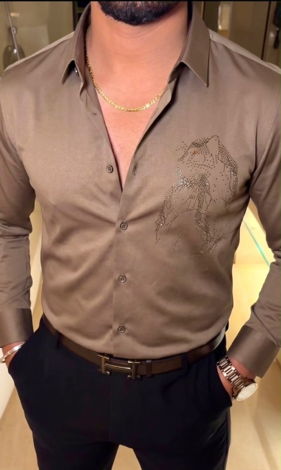 Predator Stitchless Jacquard Shirt - Camel