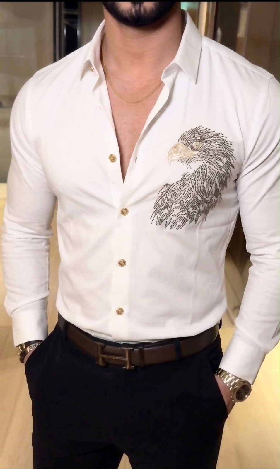 Eagle Apex Stitchless Jacquard Shirt - White