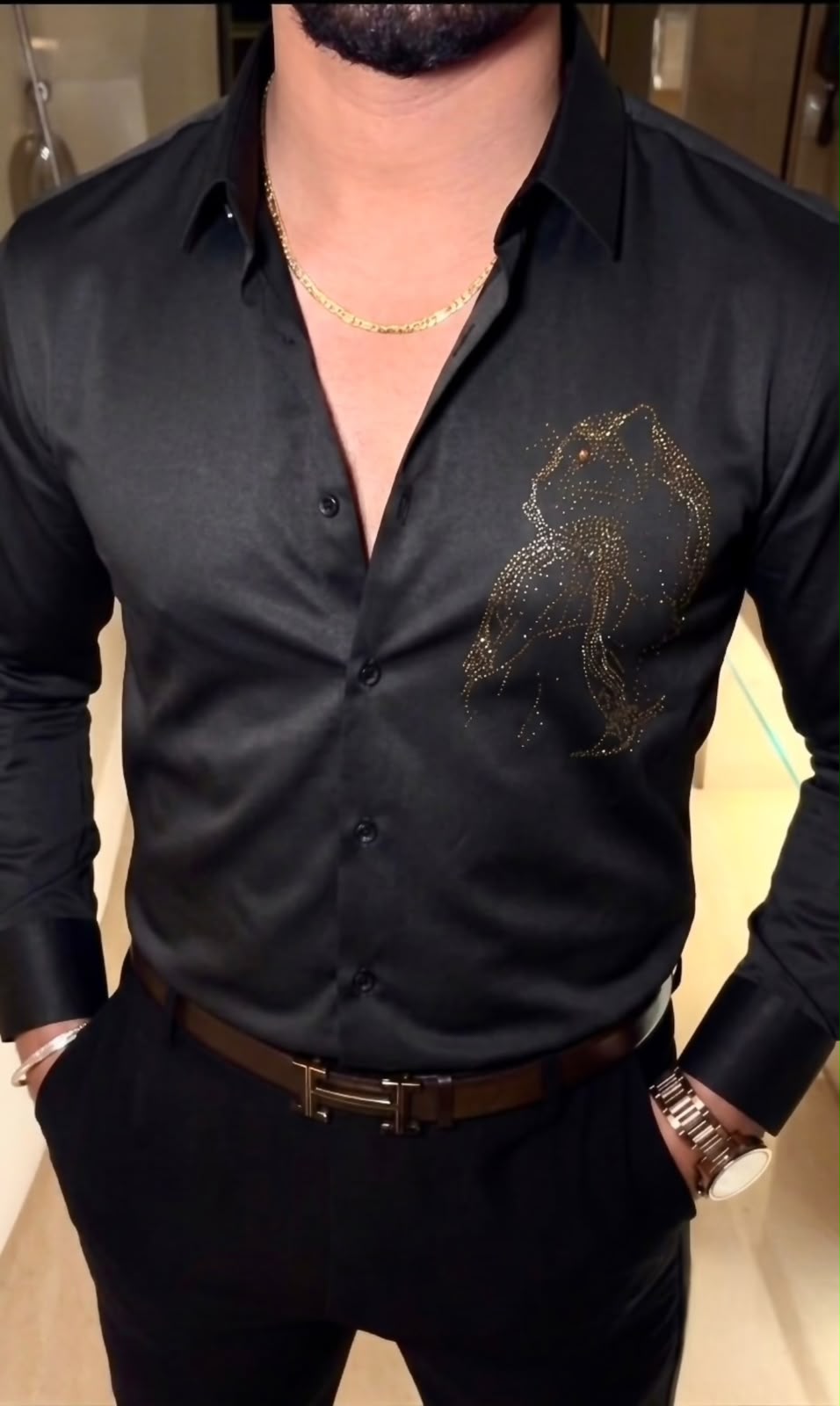 Predator Stitchless Jacquard Shirt - Black