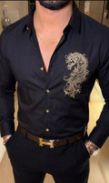 Dragon Eclipse Stitchless Jacquard Shirt - Black