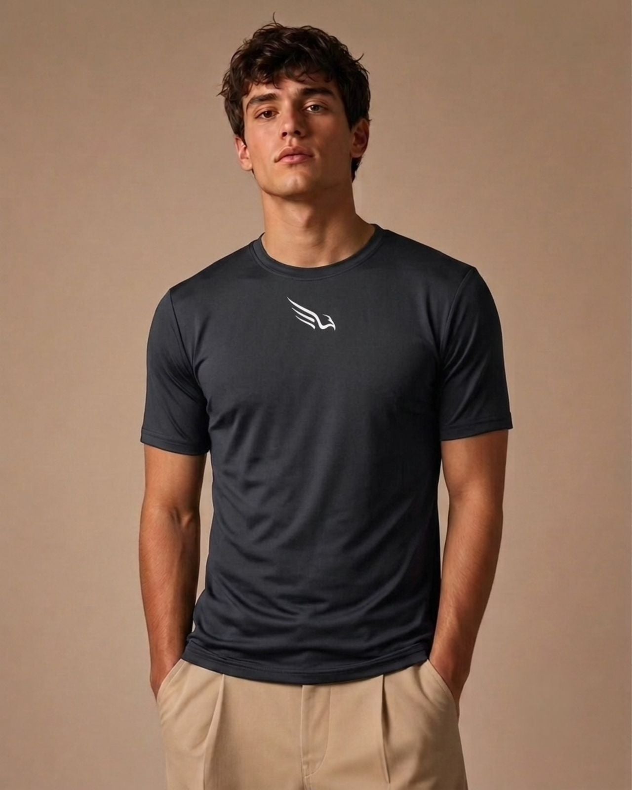 UA Solid Lycra Tshirt - Grey
