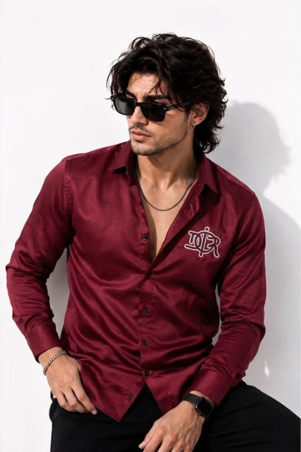 Embroidered Logo Shirt - Red