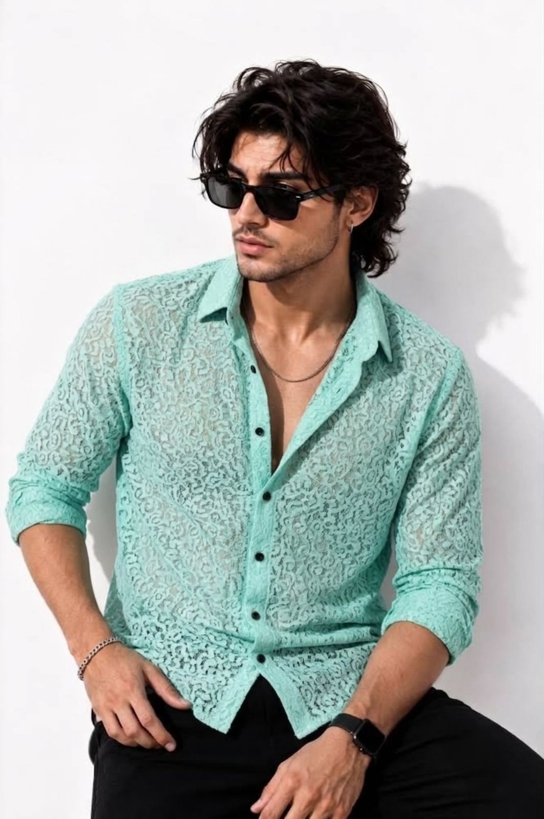Mesh Mirage Weave Shirt - Blue