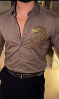 Eagle Apex Luxe Stitchless Jacquard Shirt - Camel