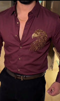 Eagle Apex Luxe Stitchless Jacquard Shirt - Wine