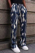 Inkstorm Abstract Printed Joggers - Navy