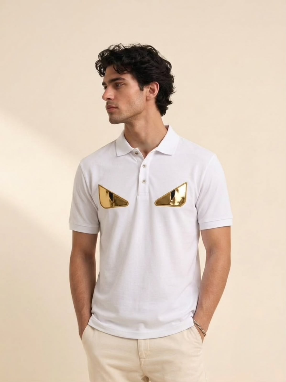 Golden Eye Heritage Polo Tshirt - White