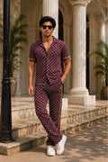 Royal Premium Imperial Coord Set - Wine
