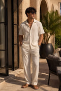 Eternal Monarch Solid Linen Coordset - White