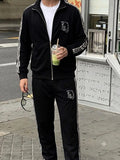Vior Patti Premium Embossed Tracksuit - Black