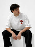Cross Borne Signature Tshirt - White