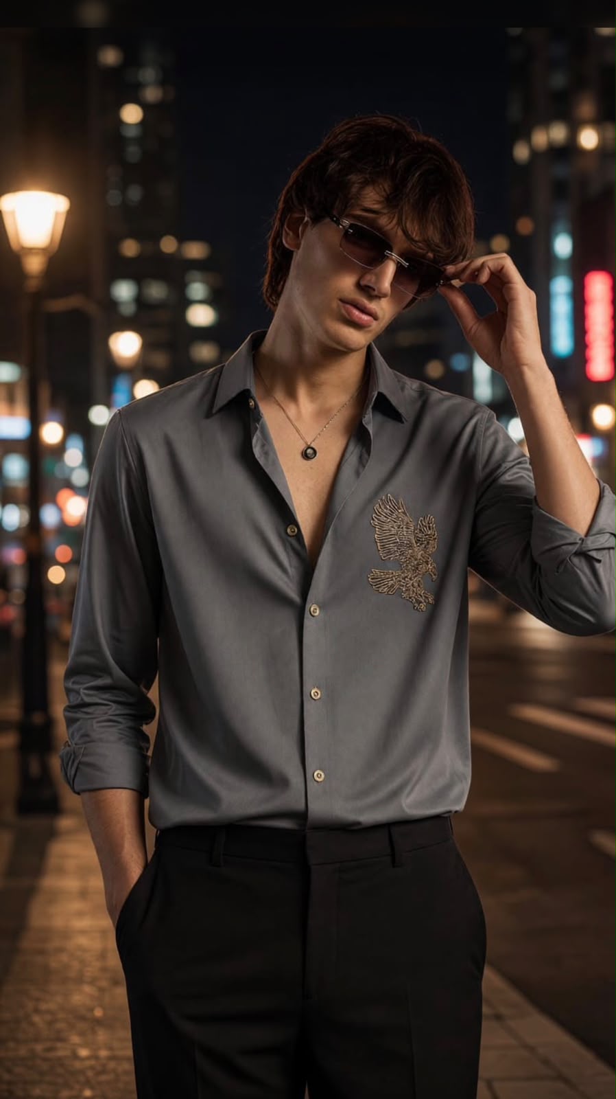 Hawk Pride Luxe Stitchless Shirt - Charcoal