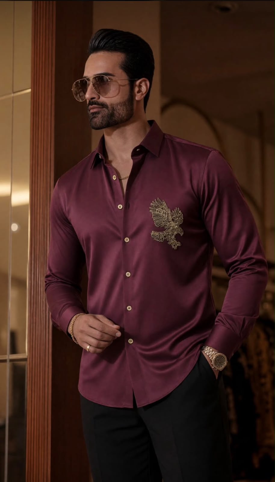 Hawk Pride Luxe Stitchless Shirt - Wine