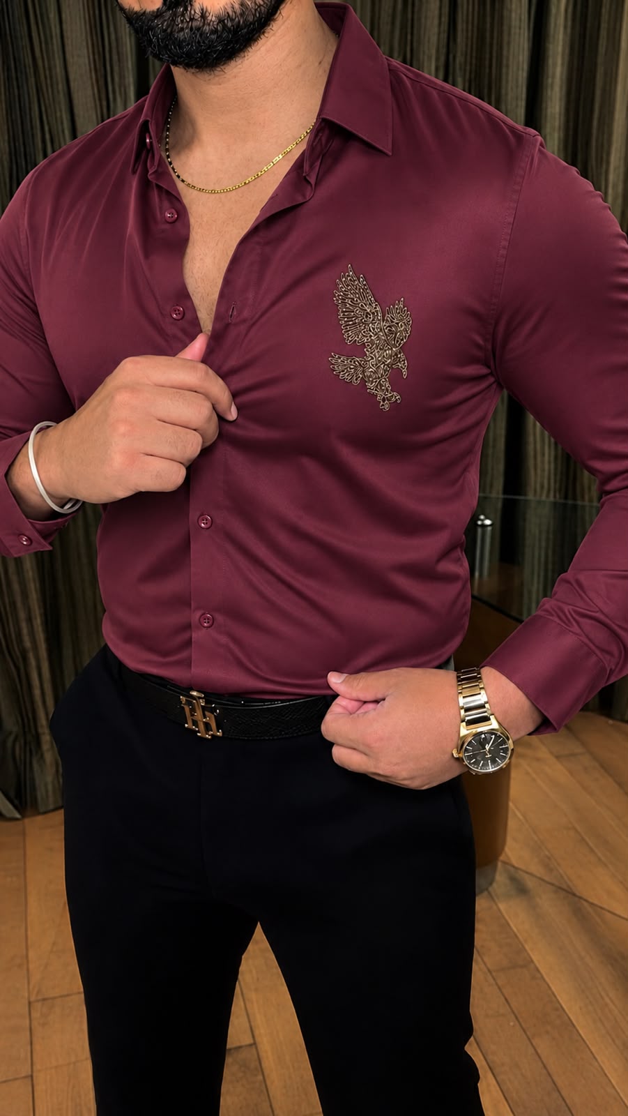 Hawk Pride Luxe Stitchless Shirt - Wine