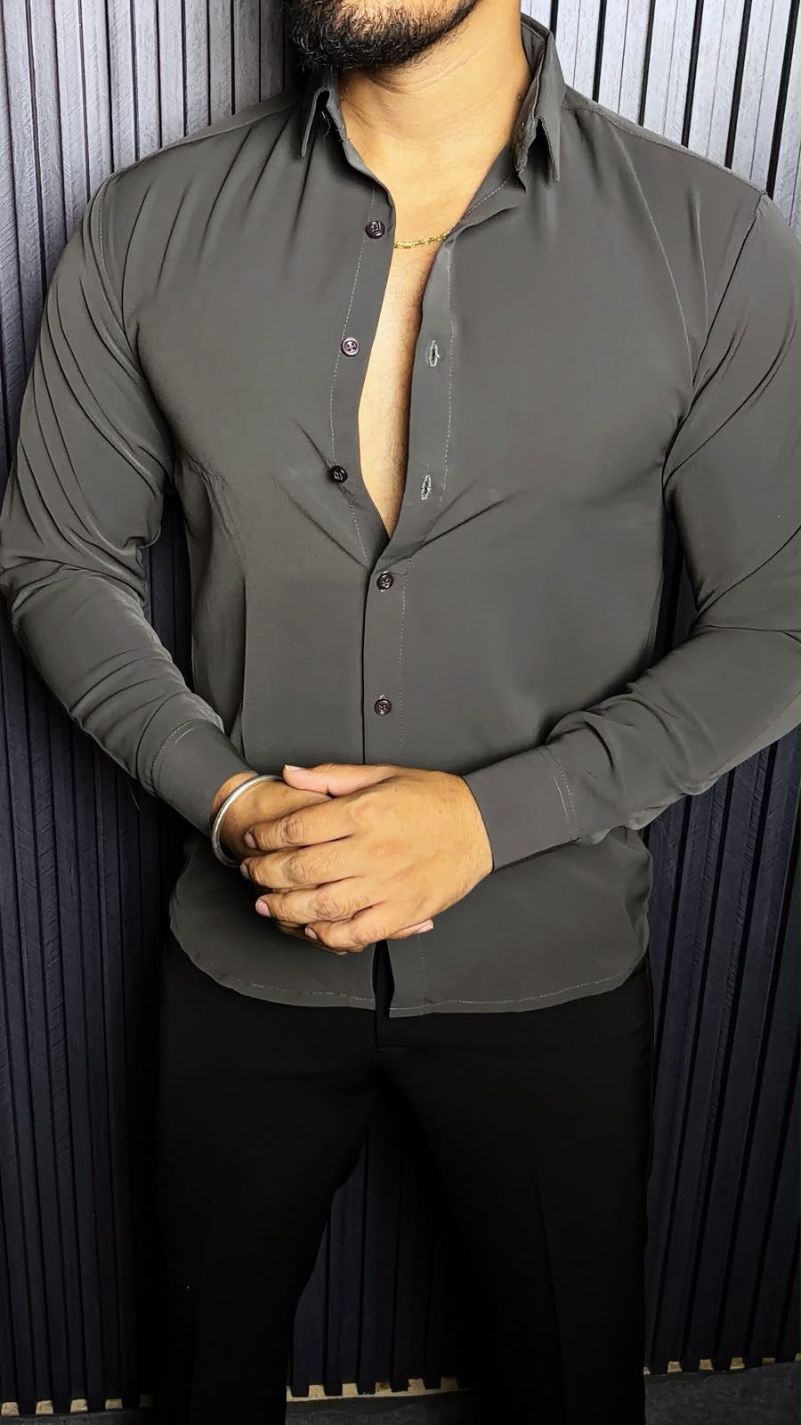 Japanese Premium Solid Shirt - Charcoal