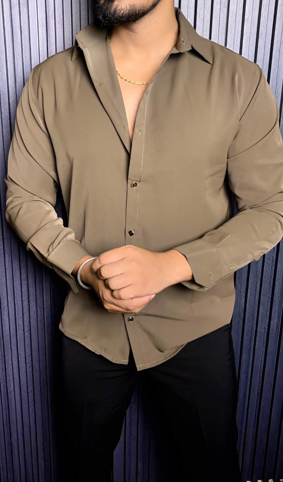 Japanese Premium Solid Shirt - Mehendi Green