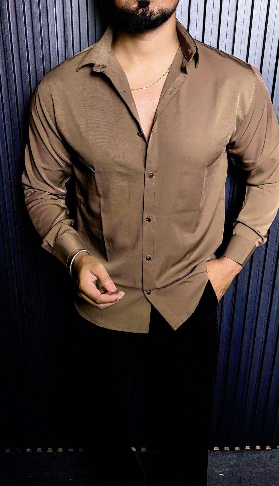 Japanese Premium Solid Shirt - Choco Brown