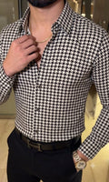 Monaco Check Japanese Lycra Shirt - White