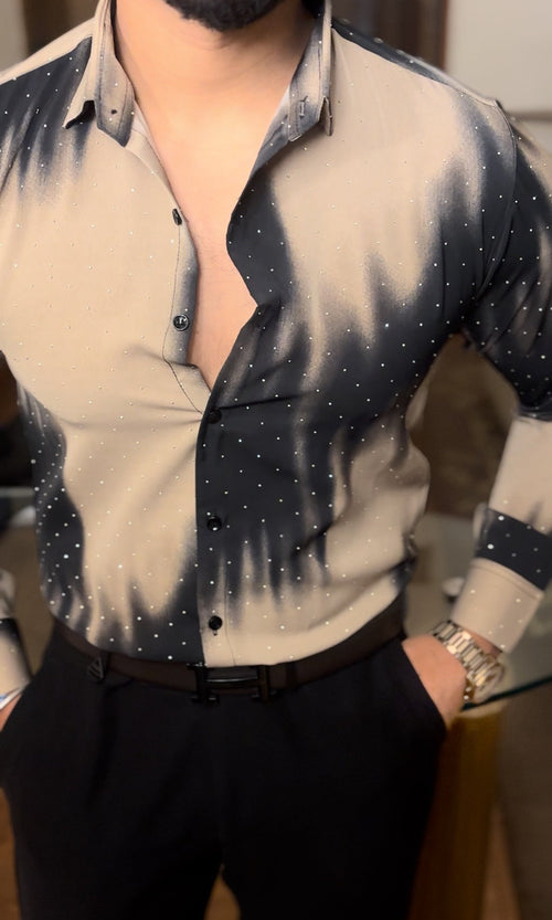Abstract Pearl Shirt - Brown:Black - Under Attack