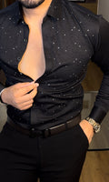AllSTUD Wrinkle Free Lycra Shirt - Black - Under Attack