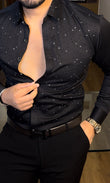 AllSTUD Wrinkle Free Lycra Shirt - Black - Under Attack