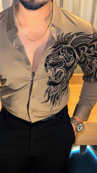 Alpha Roar Legacy Jacquard Shirt - CAMEL