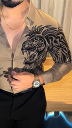 Alpha Roar Legacy Jacquard Shirt - CAMEL - Under Attack