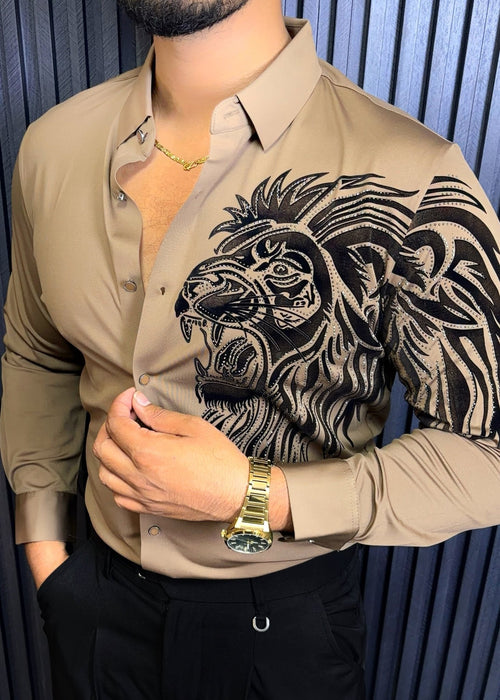 Alpha Roar Legacy Jacquard Shirt - CAMEL - Under Attack