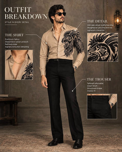 Alpha Roar Legacy Jacquard Shirt - CAMEL - Under Attack