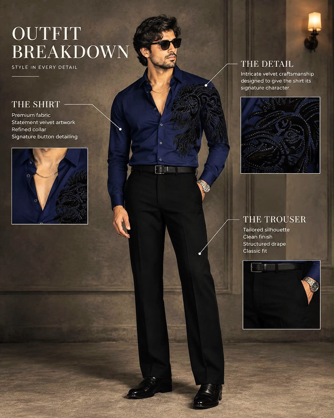 Alpha Roar Legacy Jacquard Shirt - NAVY - Under Attack