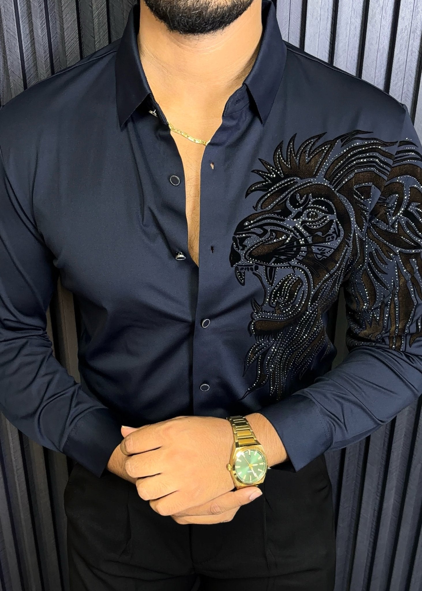 Alpha Roar Legacy Jacquard Shirt - NAVY - Under Attack