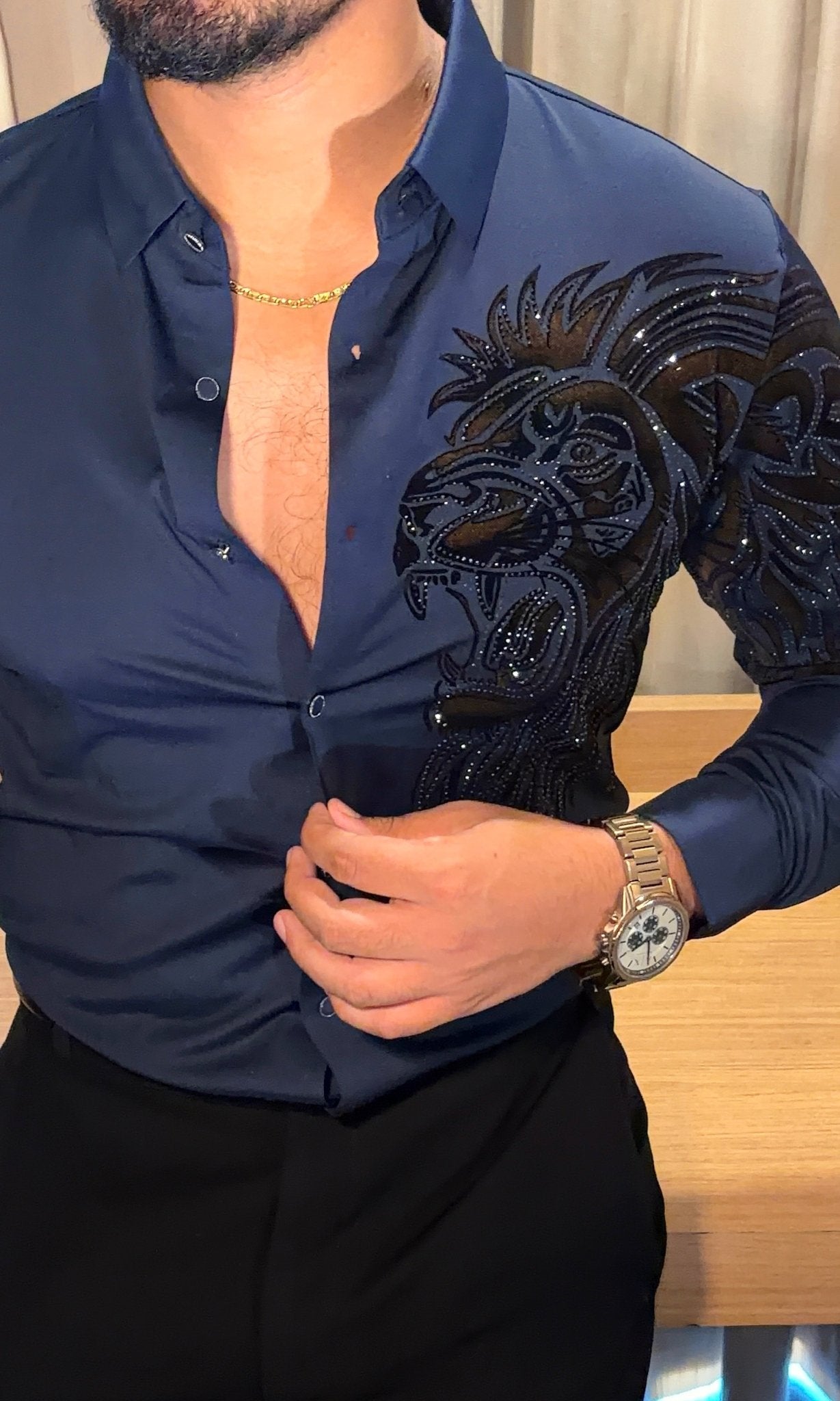 Alpha Roar Legacy Jacquard Shirt - NAVY - Under Attack