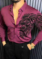 Alpha Roar Legacy Jacquard Shirt - WINE - Under Attack