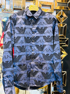 Arman Embossed Japanese Shirt - Navy - Under Attack