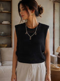 Aurelia Sleeveless Crochet Top - Black - Under Attack